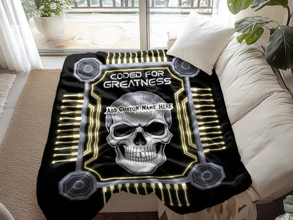 Coded for Greatness Skull Design Customizable Product