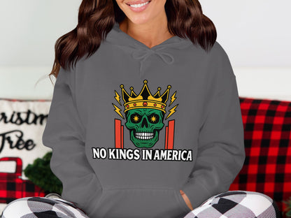 No Kings In America Skull and Crown Hoodie product