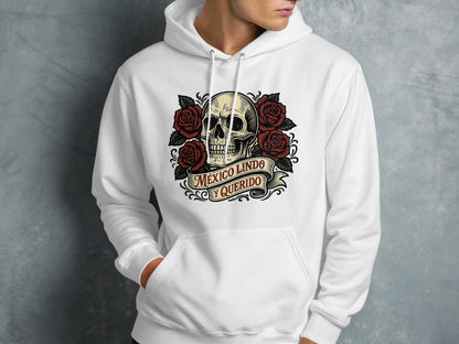 Mexico Lindo y Querido Skull Design Hoodie product