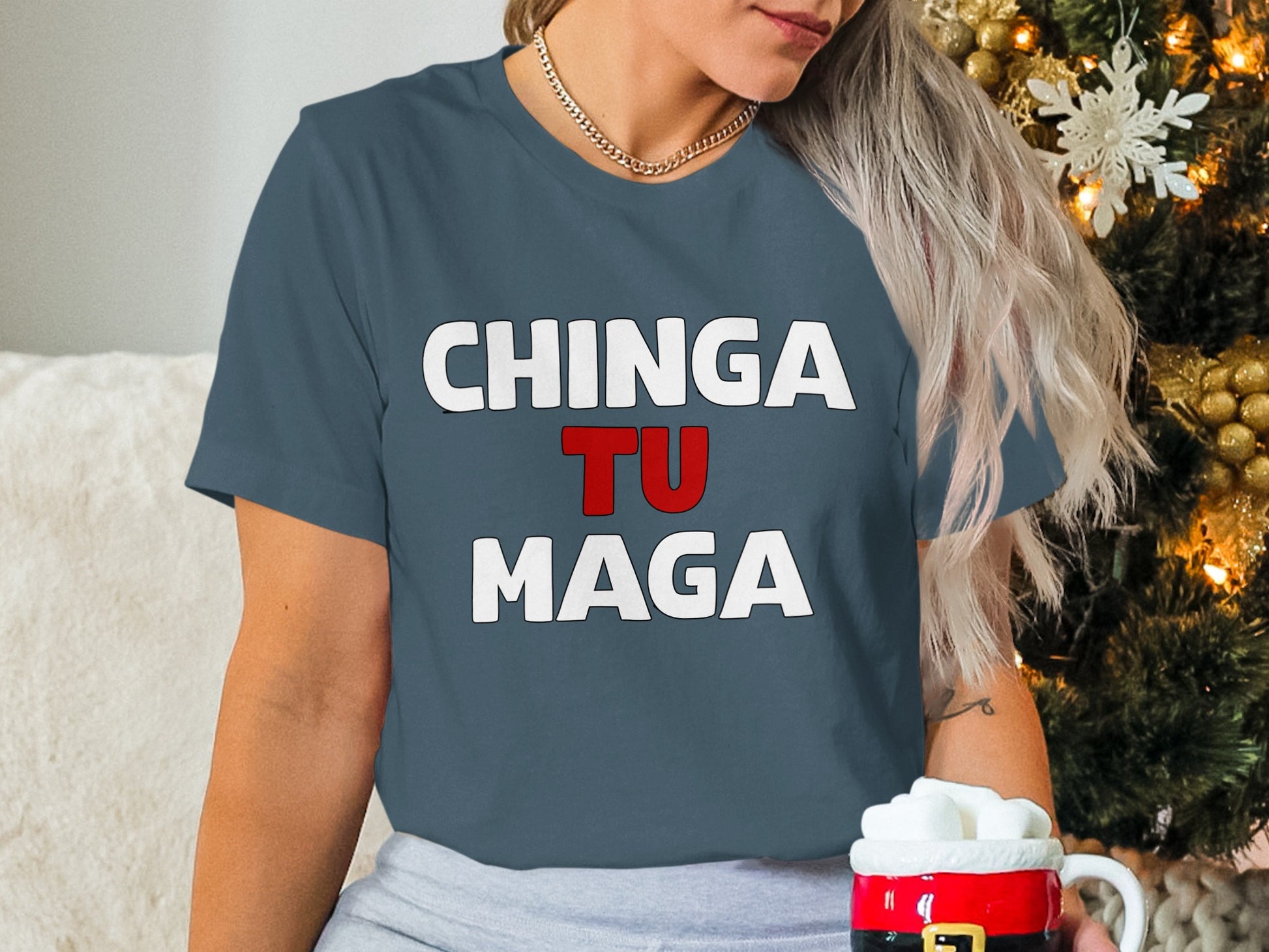 Chinga Tu Maga Bold Graphic Statement T-shirt