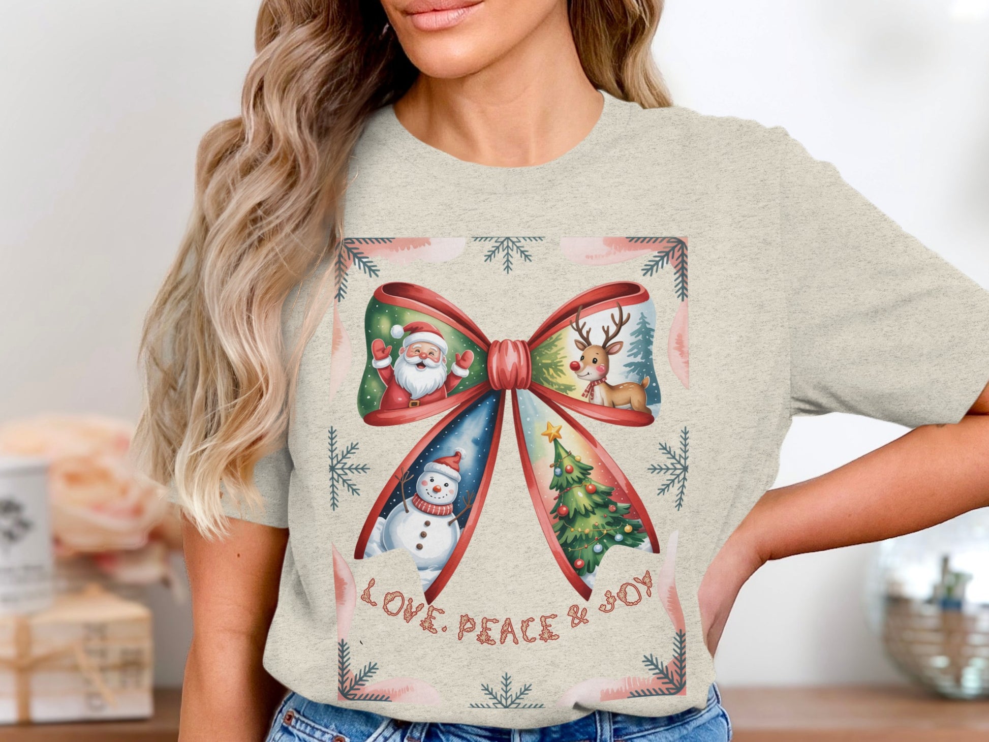 Love Peace Joy Christmas Themed Holiday Shirt