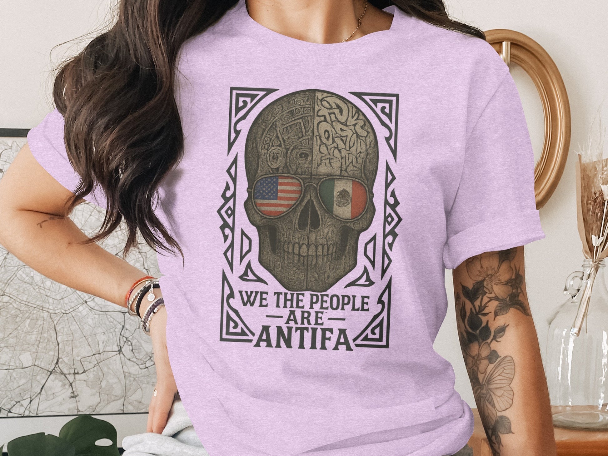 We the People Are Antifa Skull Patriotic Shirt