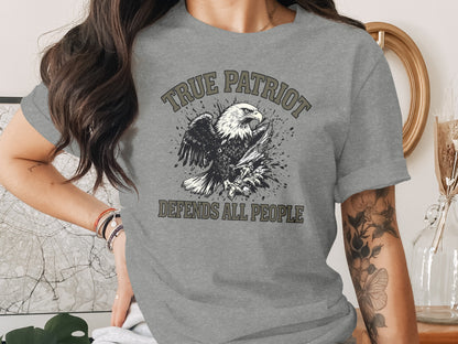 True Patriot Defends All People Graphic Tee