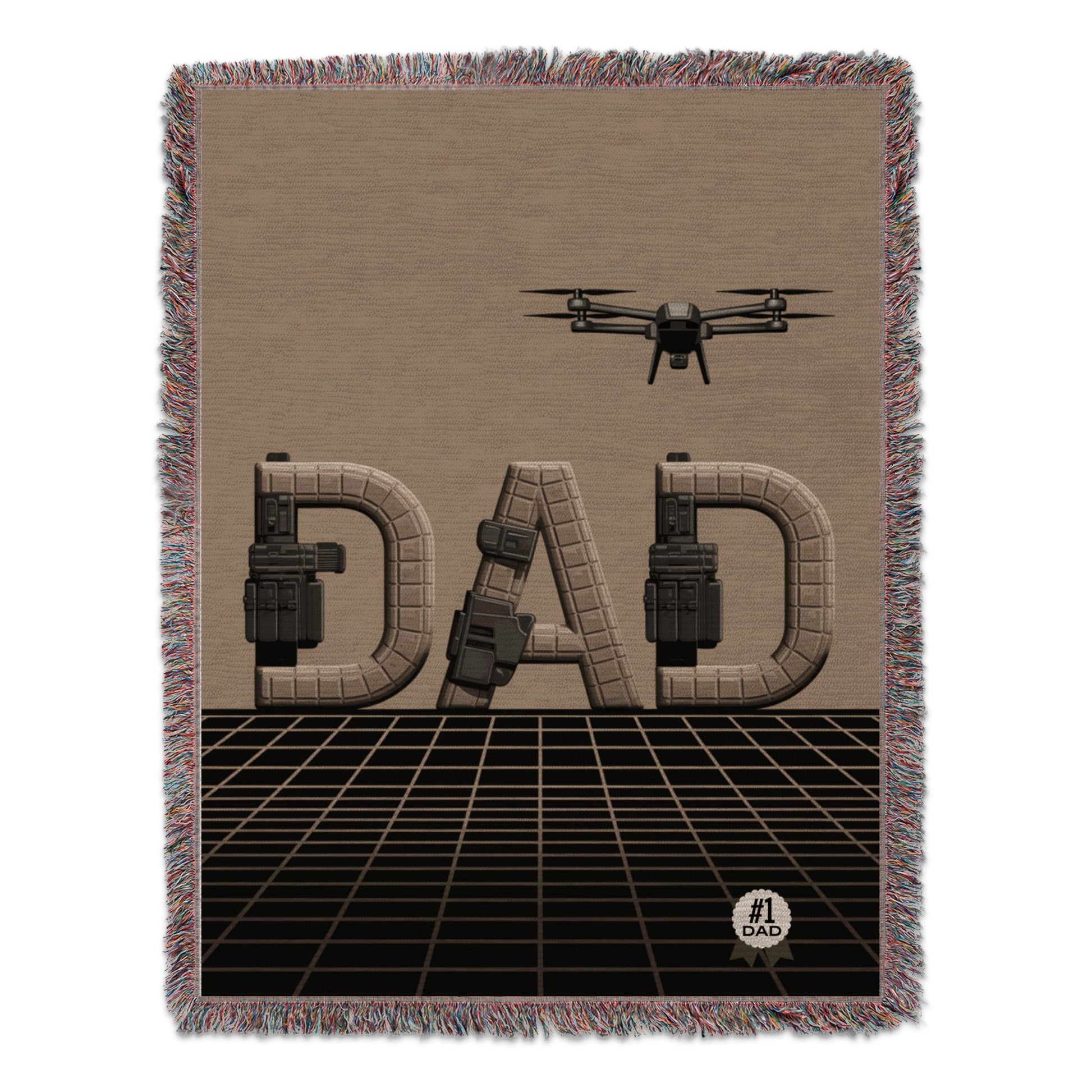 Drone Dad Throw Blanket Unique Gift for Dad product