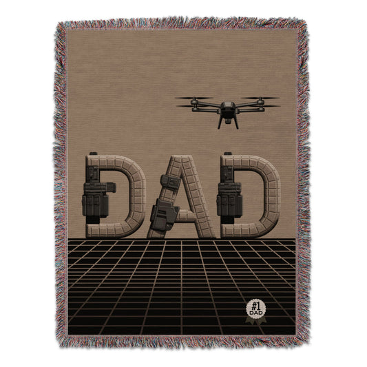 Drone Dad Throw Blanket Unique Gift for Dad product