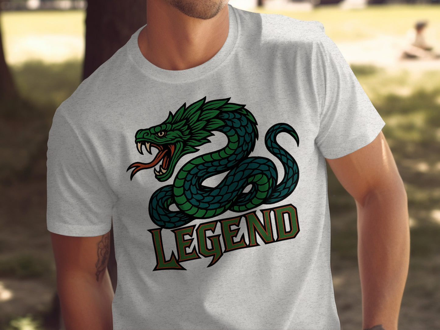 Fierce Green Dragon Legend Graphic T-Shirt product type