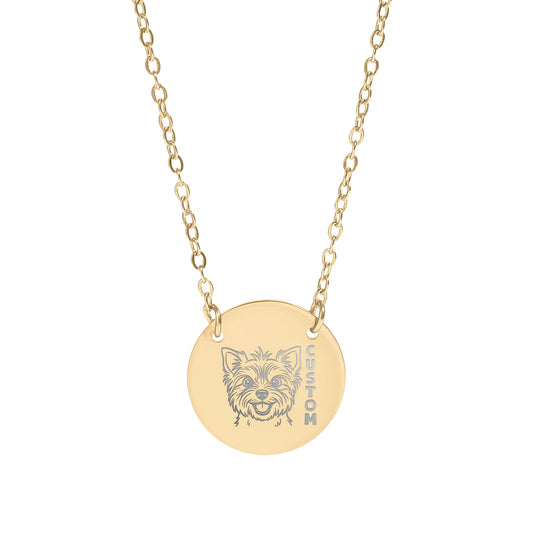 Custom or Personalized Dog Illustration Necklace