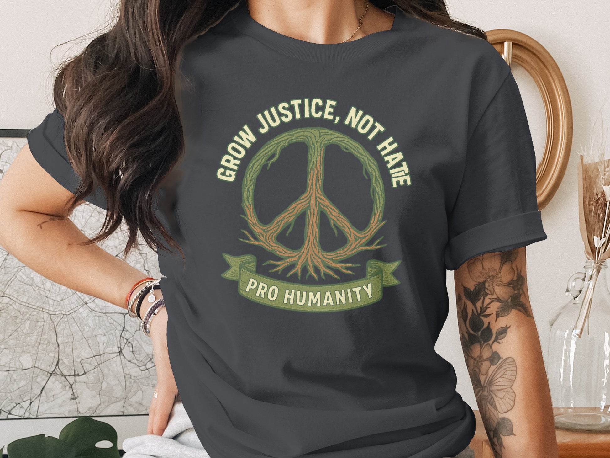 Grow Justice Not Hate Peace Pro Humanity product