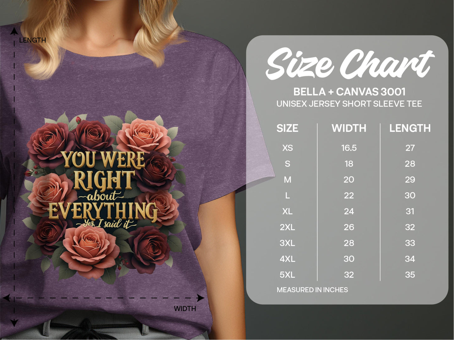 You Were Right About Everything Rose Tee product type