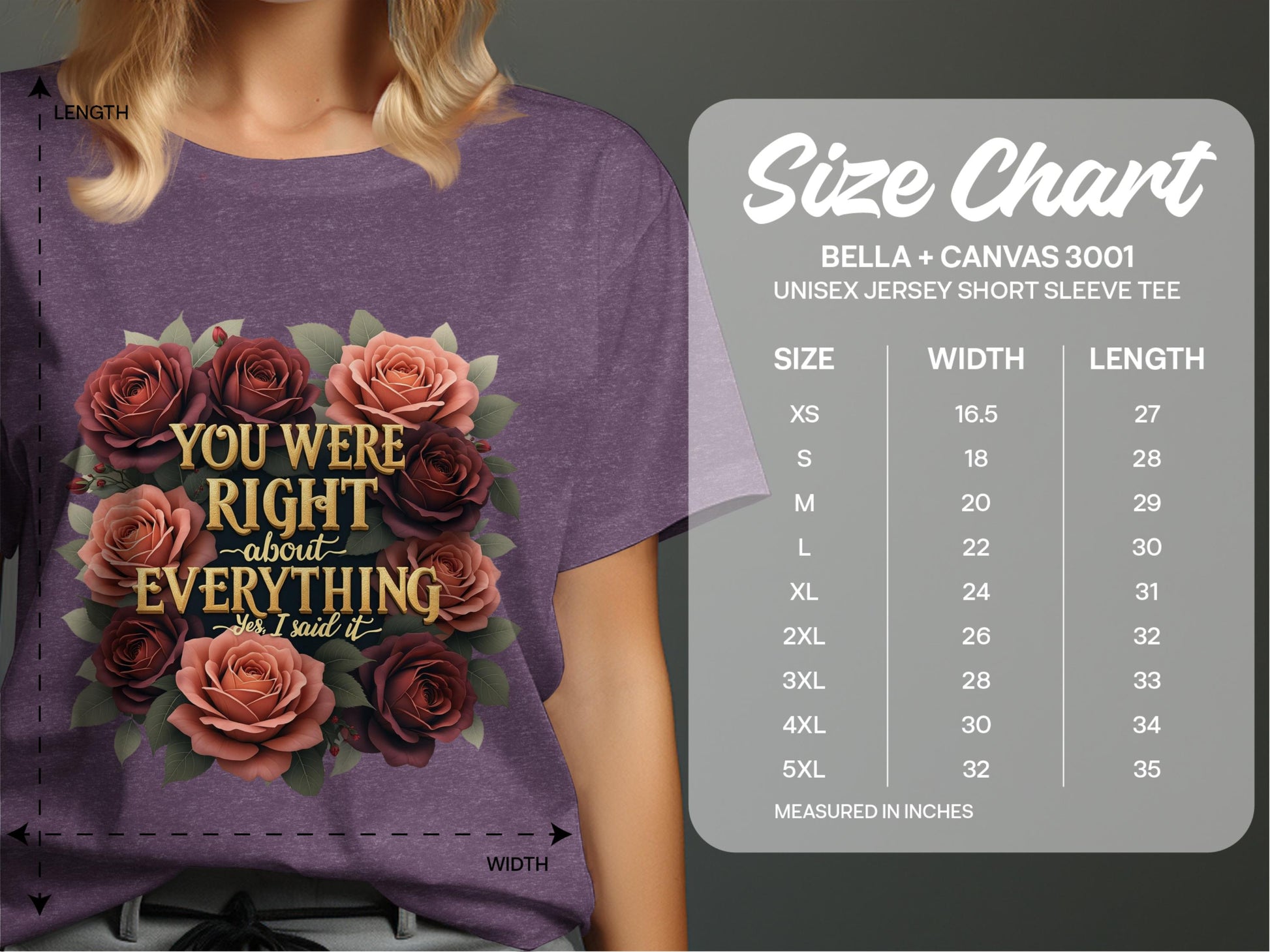You Were Right About Everything Rose Tee product type