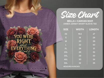You Were Right About Everything Rose Tee product type