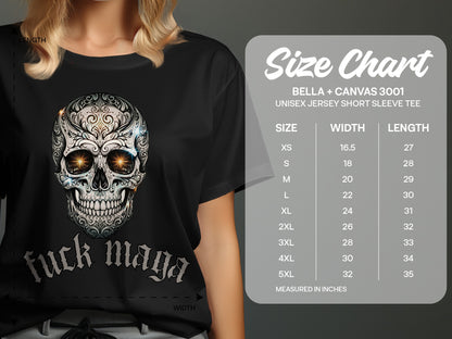 Skull Print Bella Canvas 3001 Unisex Jersey T-Shirt product