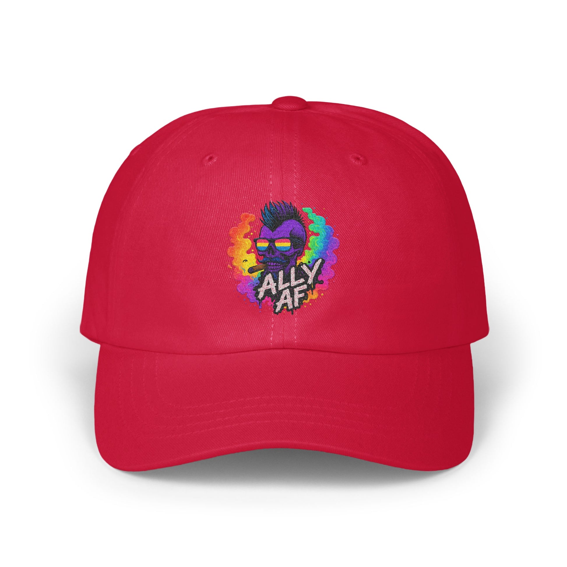 Ally AF Rainbow Skull Design Red Hat product type