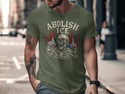Abolish ICE Skeleton Graphic Design T-shirt product