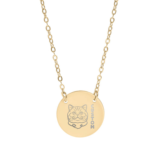 Custom Cat Design Personalized Necklace with Unique Style