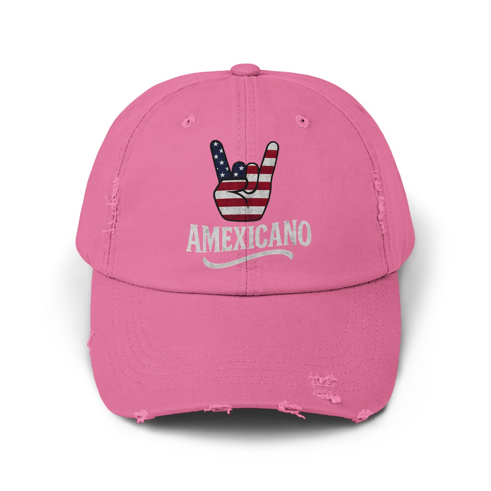Amexicano Distressed Pink Dad Hat Unique Cap product type
