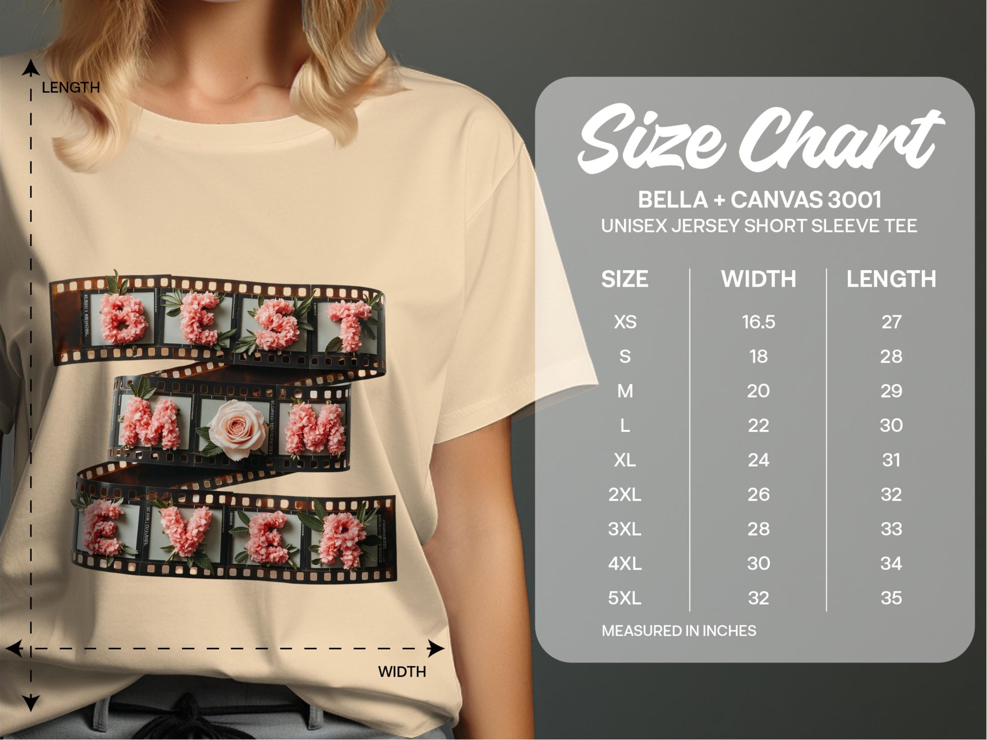 Floral Filmstrip Design Short Sleeve Tee Product