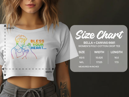 Bless Your Heart Crop Tee Stylish and Fun Product