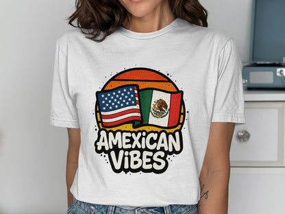 Amexican Vibes USA and Mexico Flag T-Shirt product