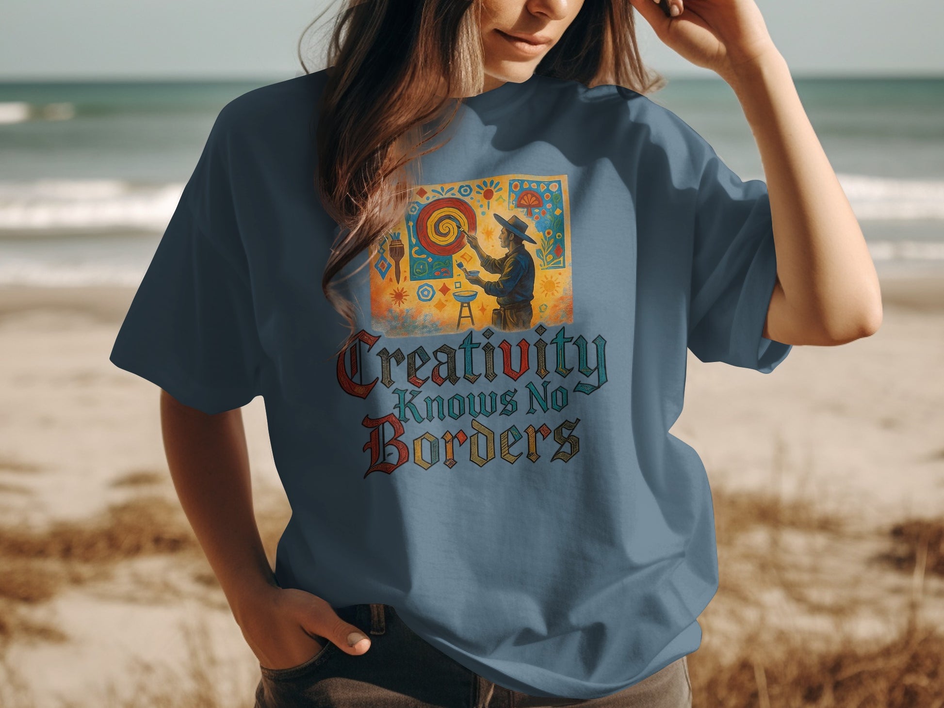 Creativity Knows No Borders Artistic T-Shirt product