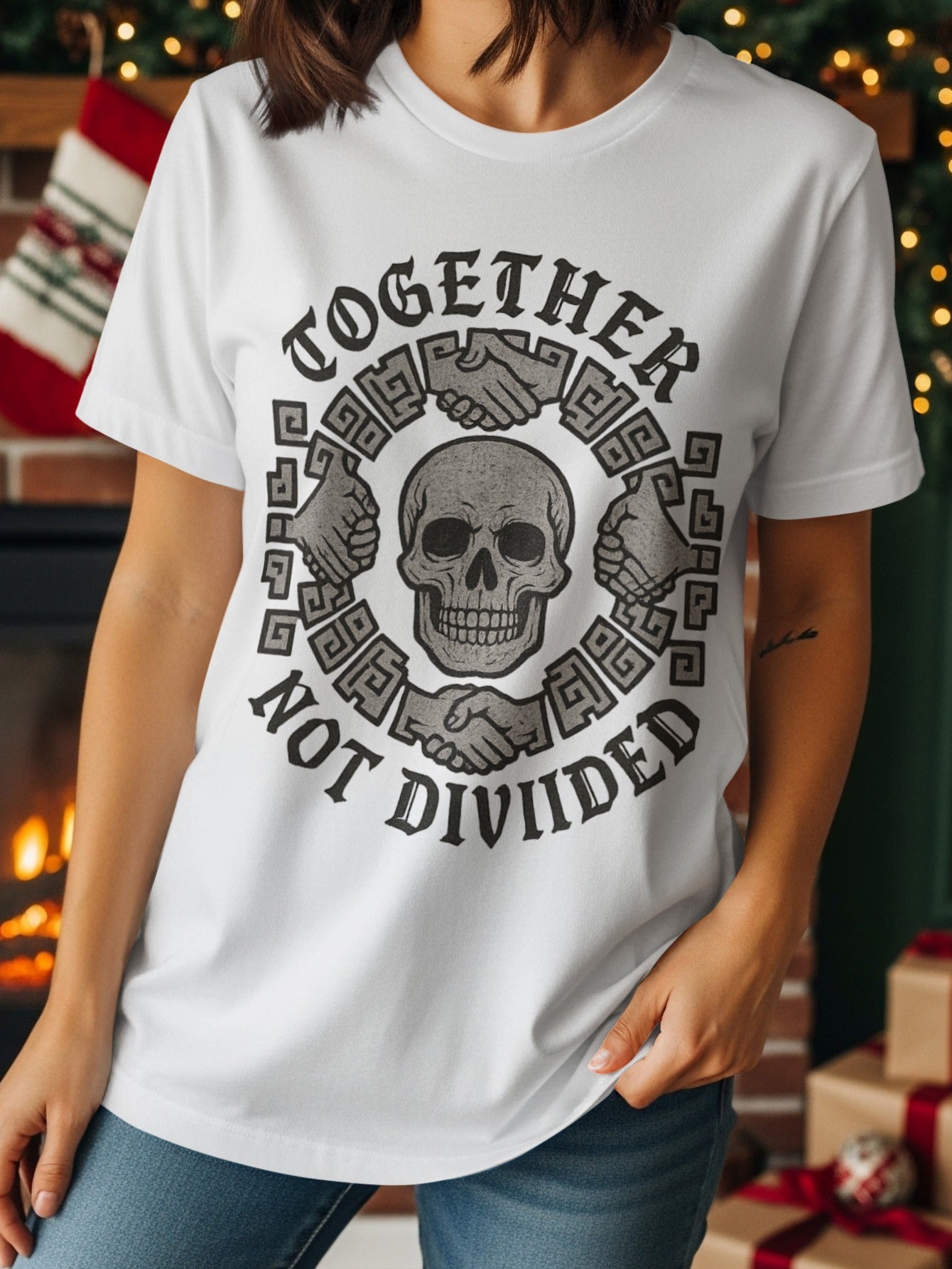 Together Not Divided Skull Graphic Tee