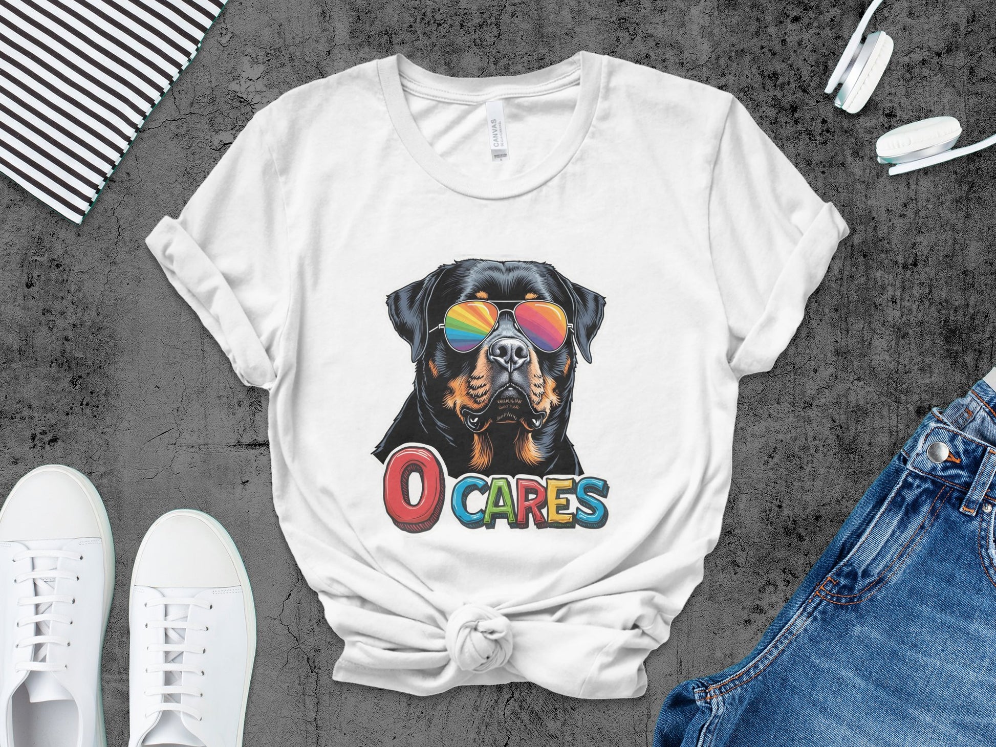 Colorful Cool Dog Graphic Design T-Shirt product