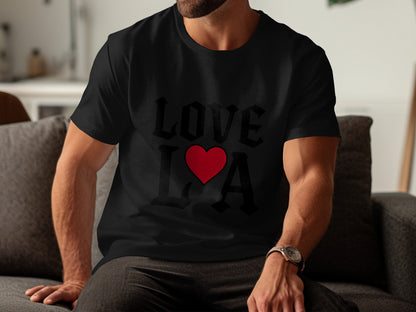 LOVE LA Heart Graphic T Shirt Casual Trendy product type