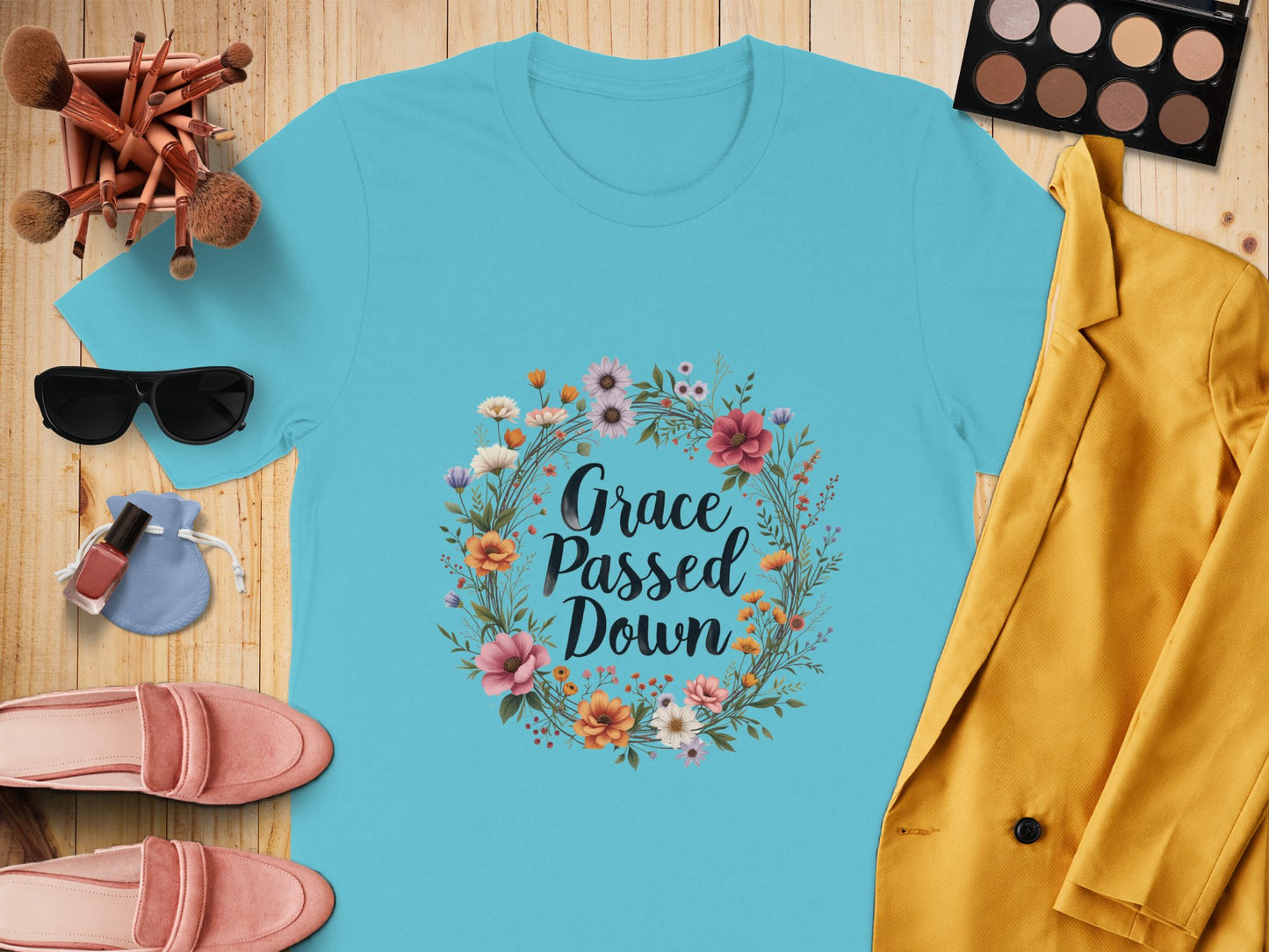Grace Passed Down Floral Graphic Tee Shirt product