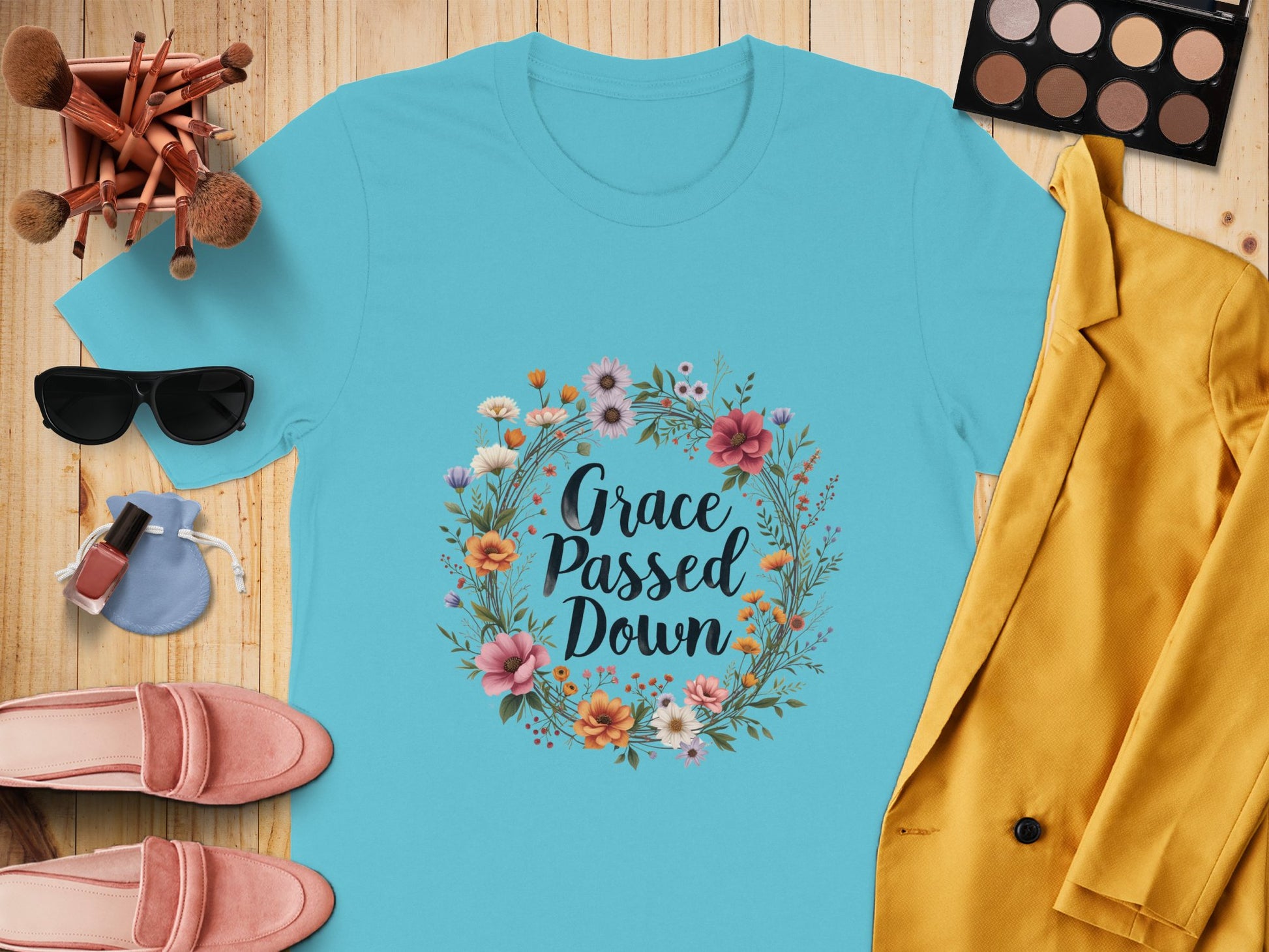 Grace Passed Down Floral Graphic Tee Shirt product