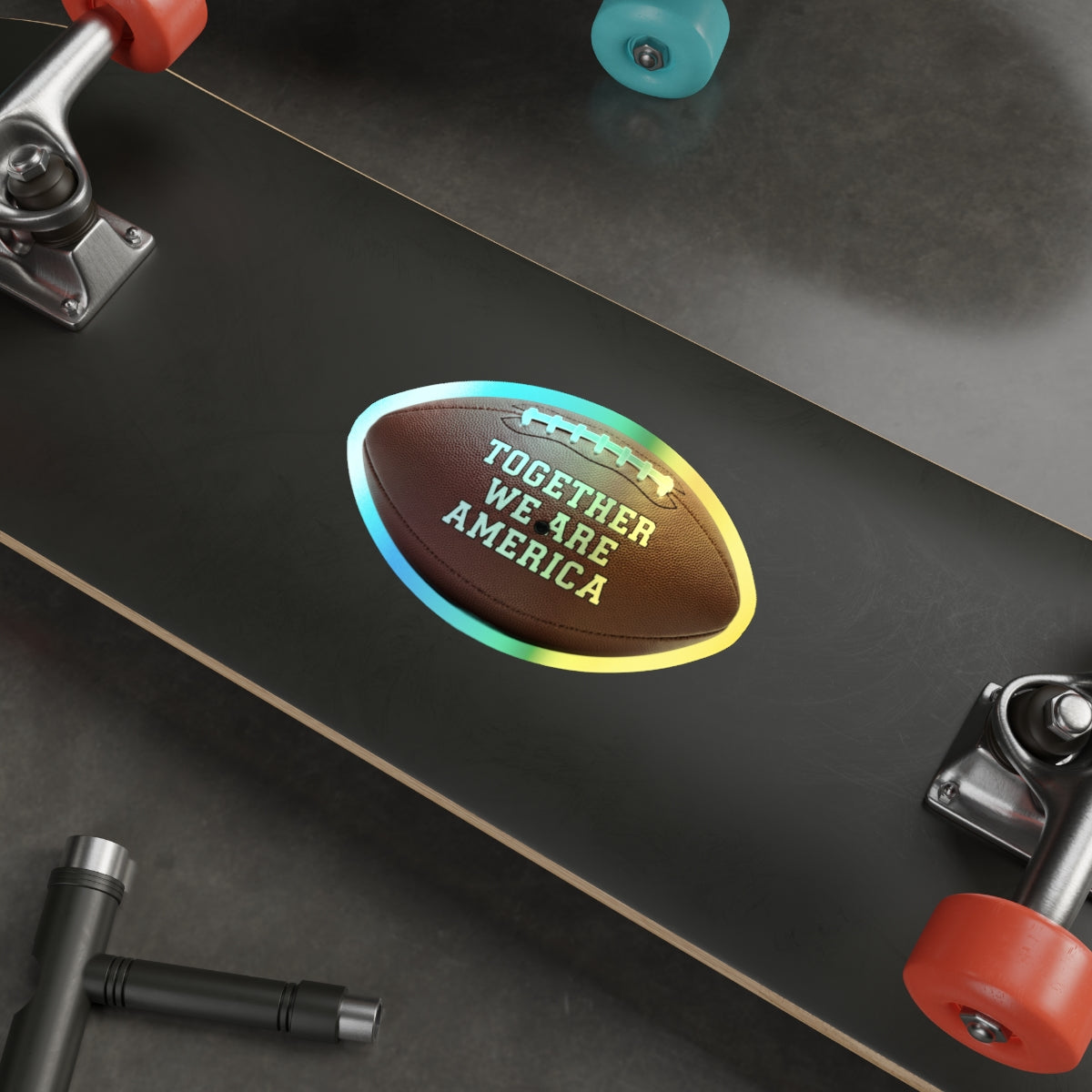 Together We Are America Football Skateboard Deck