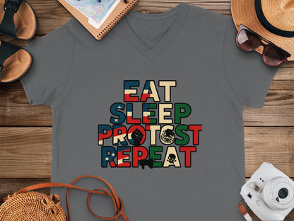 Eat Sleep Protest Repeat Graphic T-shirt
