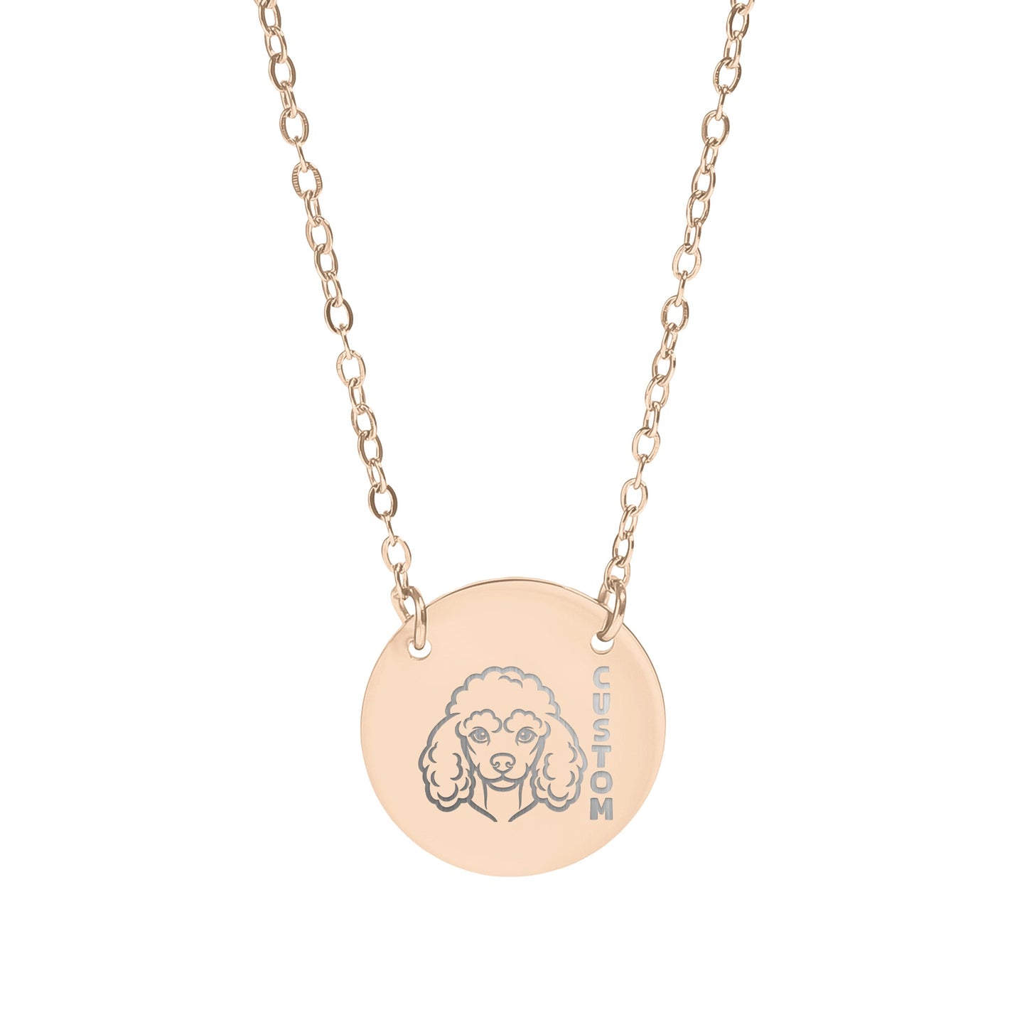 Elegant Poodle Portrait Custom or Personalized Necklace