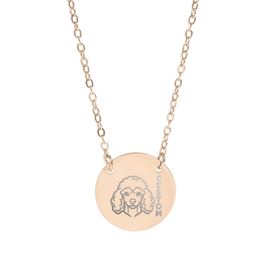 Elegant Poodle Portrait Custom or Personalized Necklace