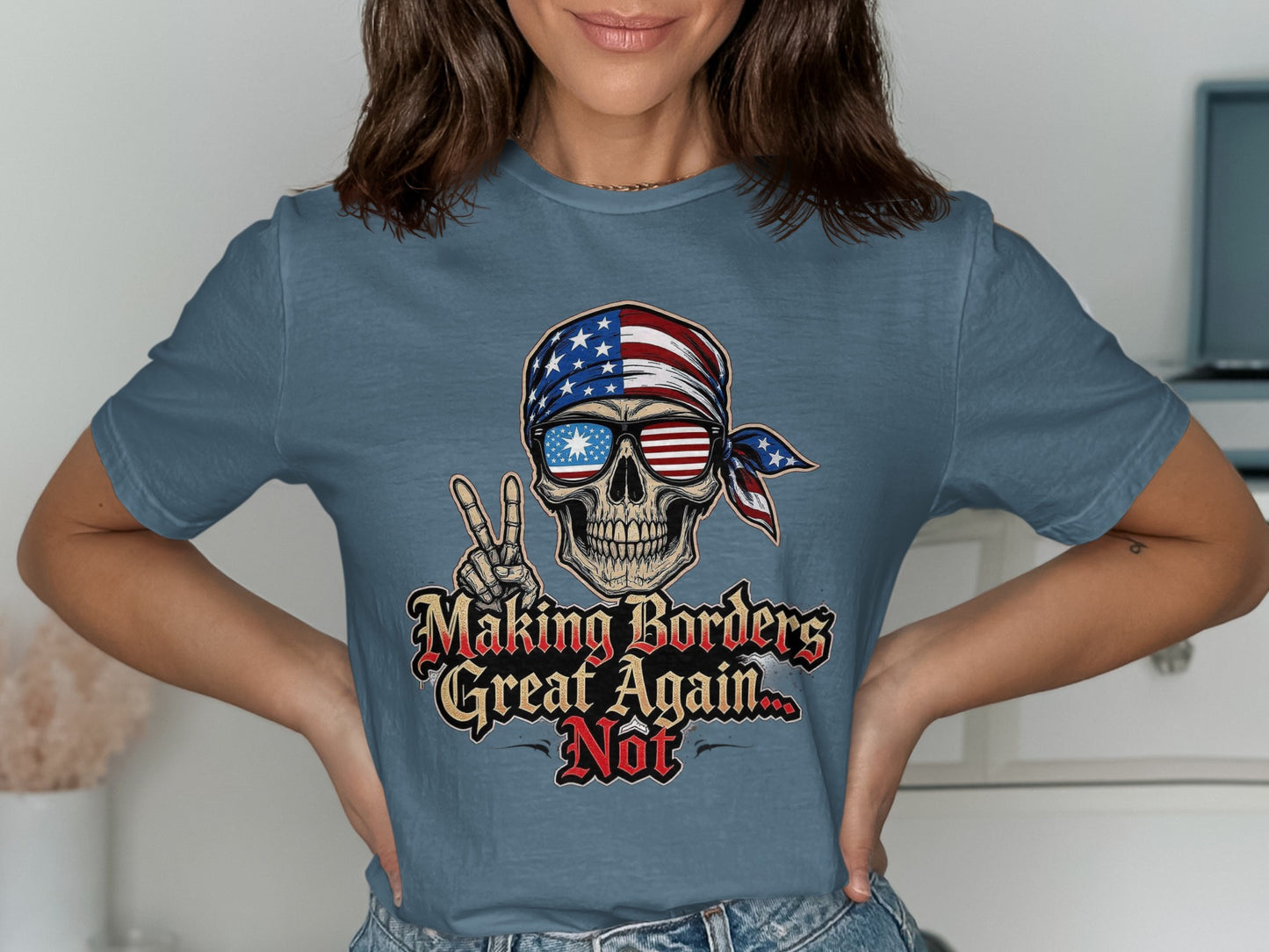 Making Borders Great Again Not Skull T-shirt