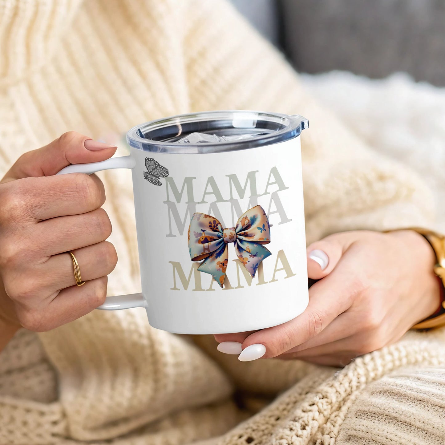 Mama Bow Design Insulated Coffee and Tea Mug product