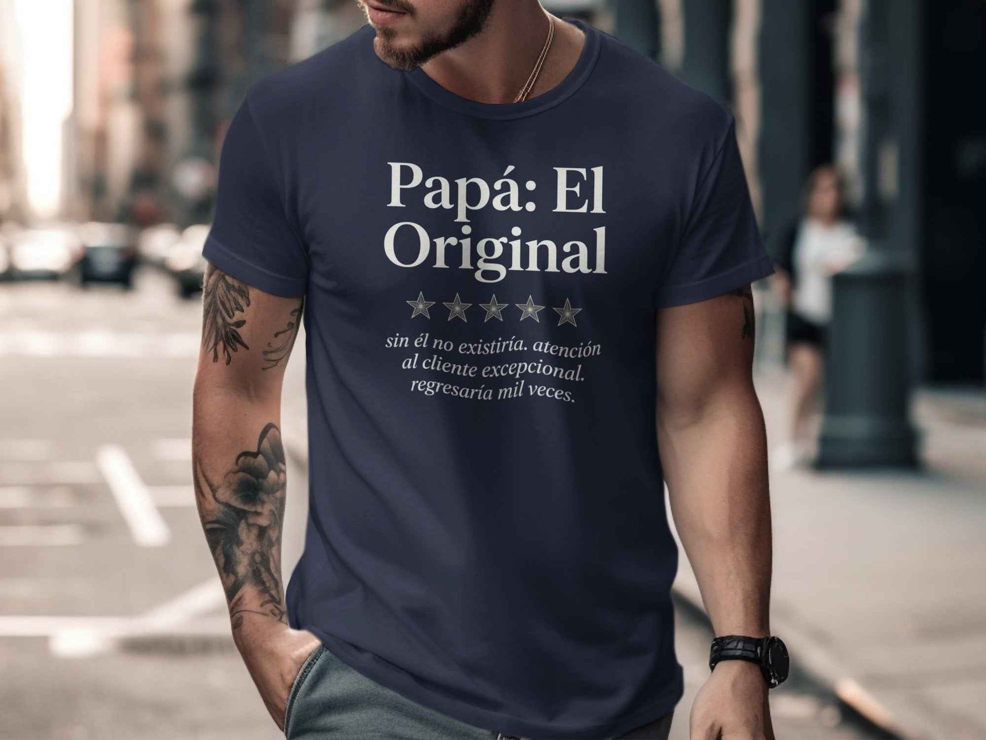Funny Father's Day Papá El Original T-Shirt Papá: El Original '5-Star Review' T-Shirt