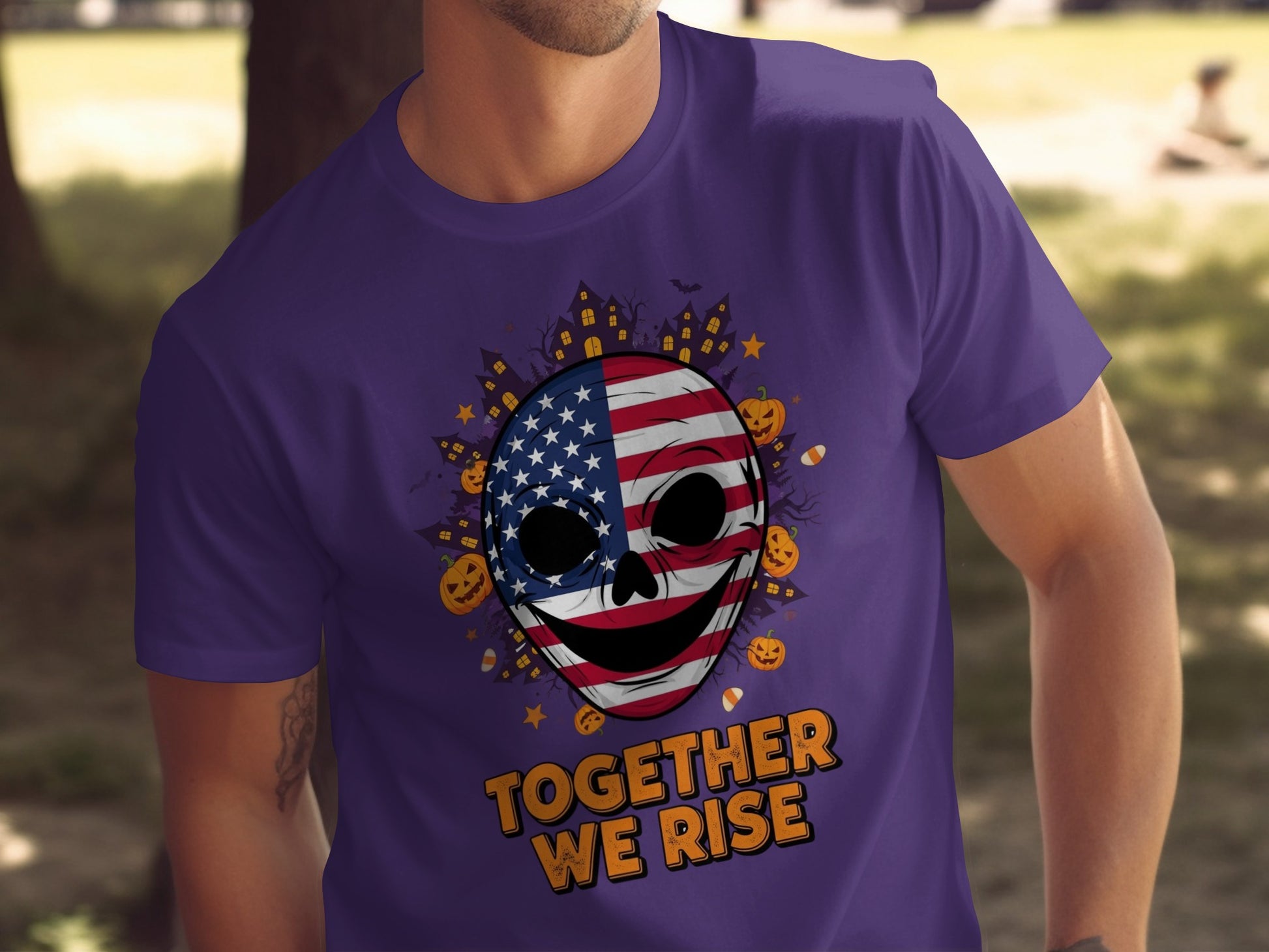 Together We Rise Skull Halloween T-Shirt product