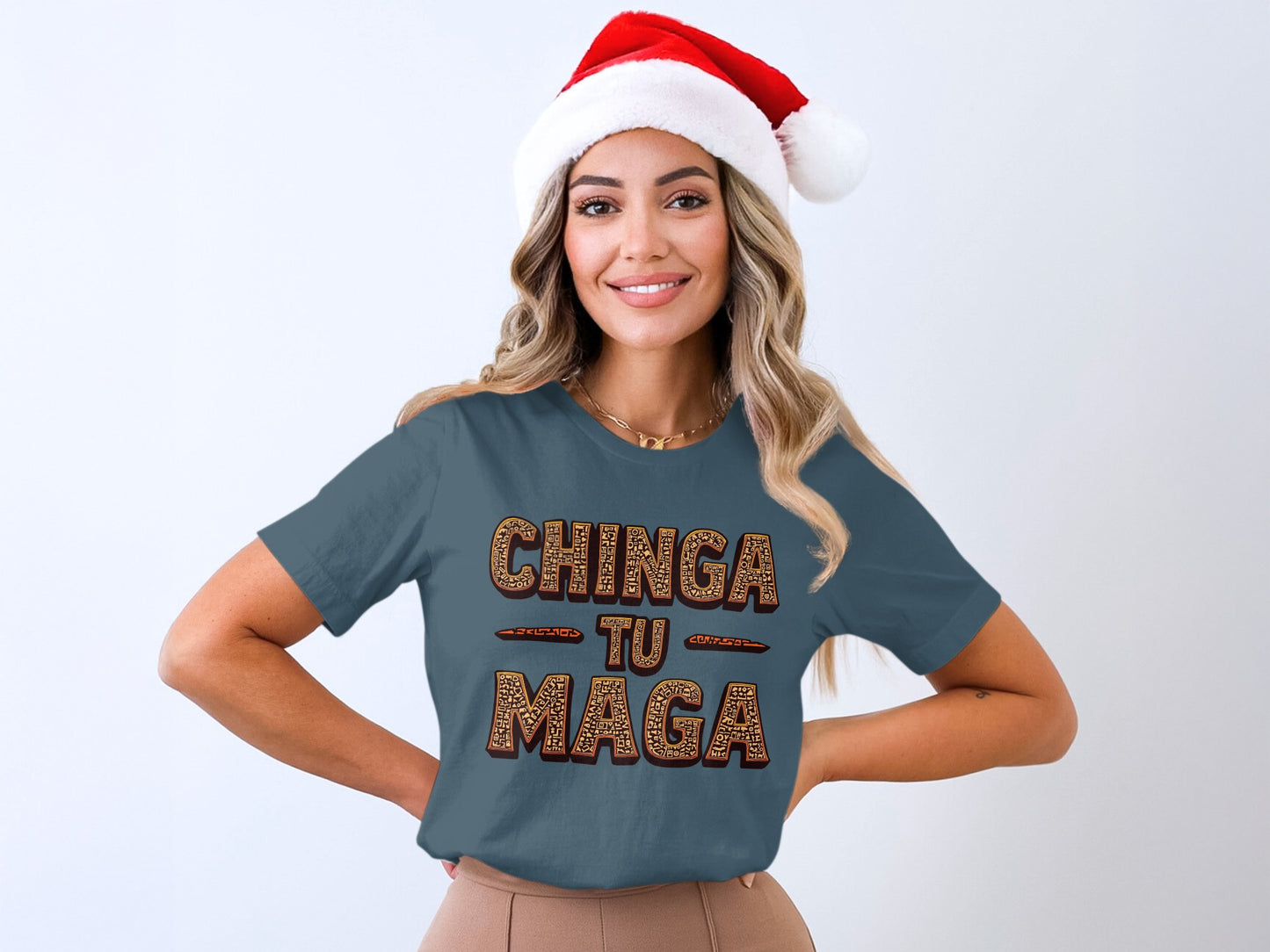 Festive Chinga Tu Maga Graphic Tee for Holidays