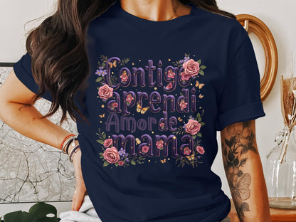 Contigo Aprendi Amor De Mamá Graphic T-shirt product