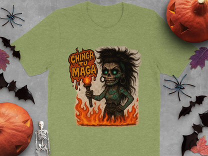 Chinga Tu Maga Halloween Skeleton Graphic T-shirt product