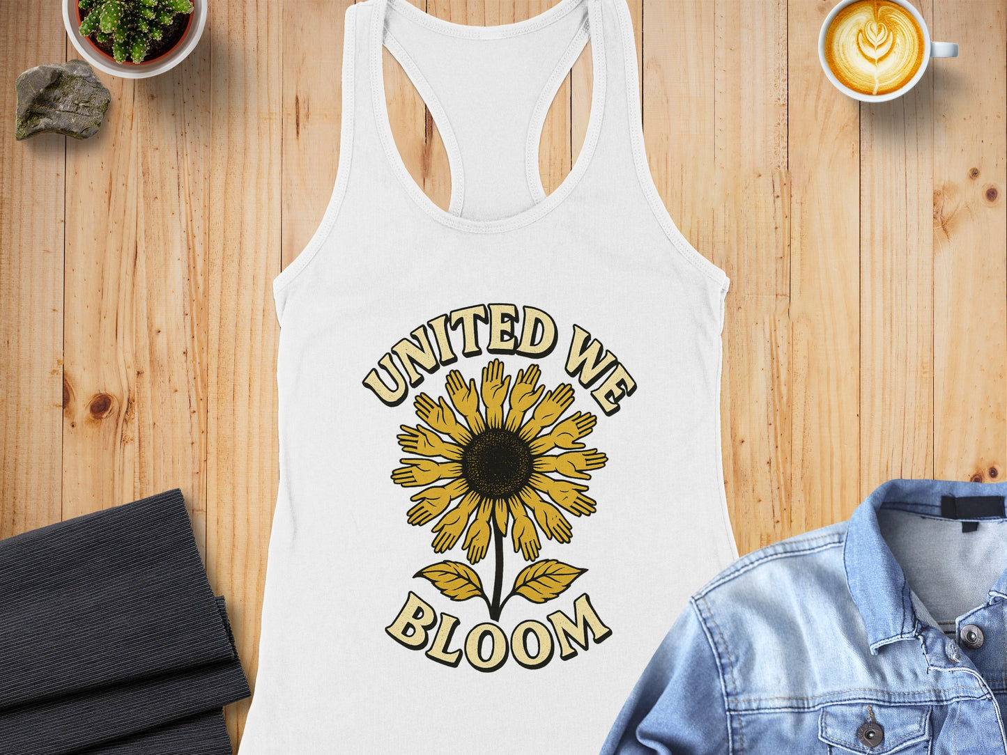 United We Bloom Sunflower Graphic Tank Top product