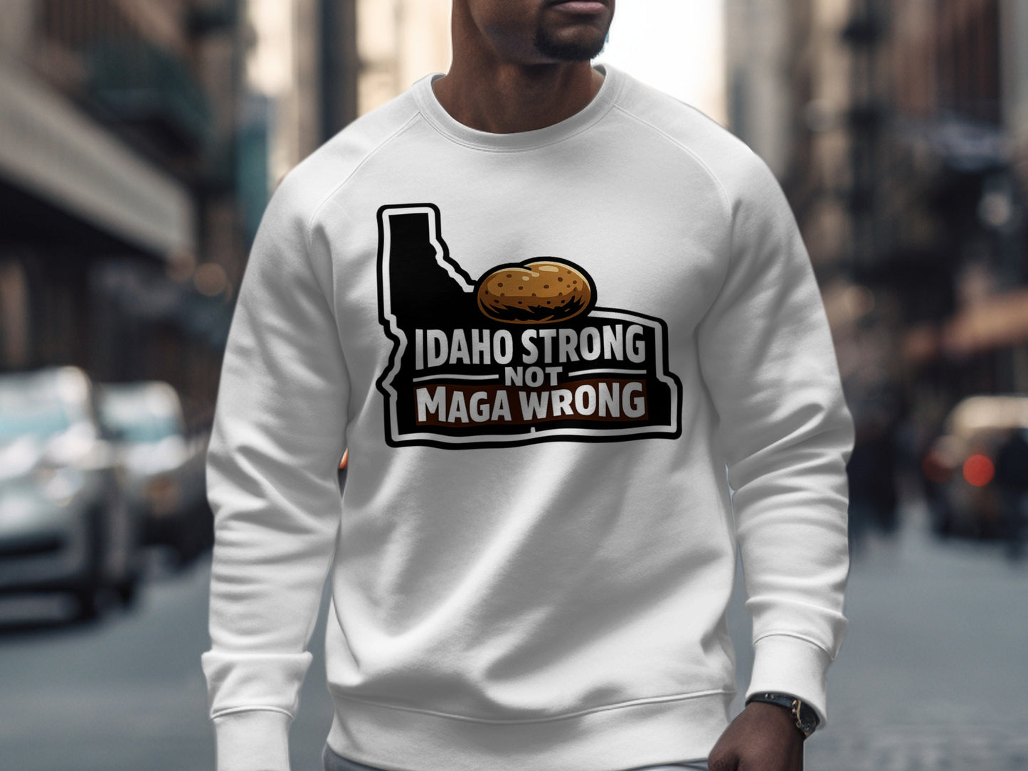 Idaho Strong Not Maga Wrong Sweatshirt