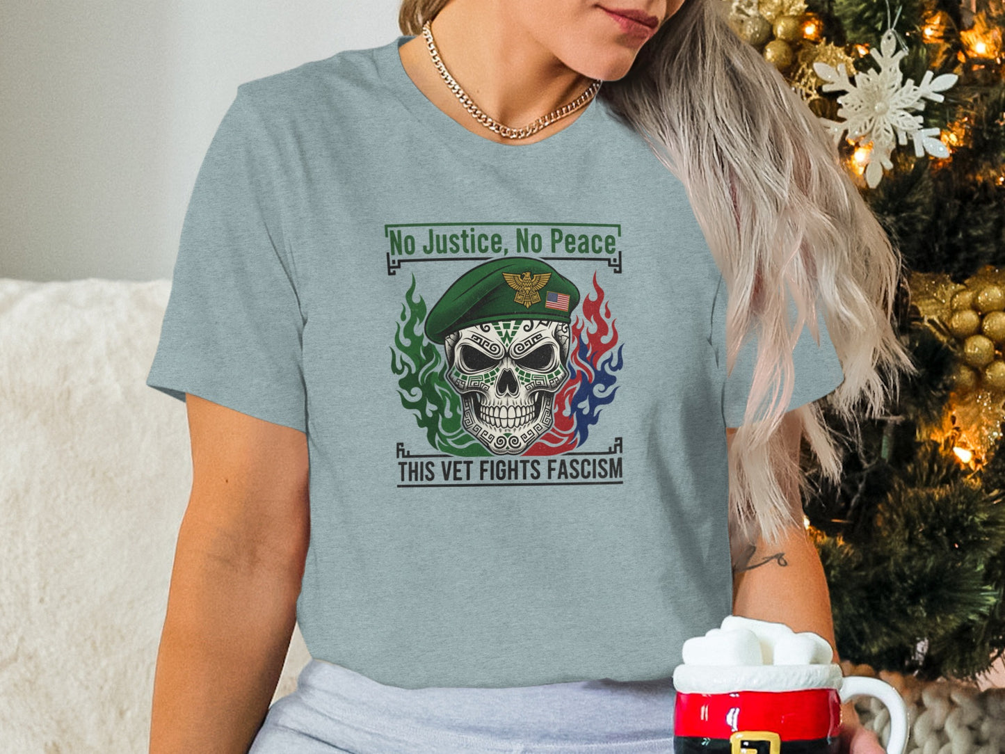 No Justice No Peace This Vet Fights Fascism T-shirt