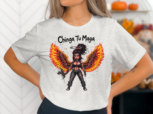 Chinga Tu Maga Angel Girl Graphic T-Shirt product type