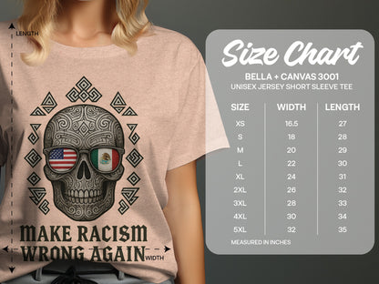 Make Racism Wrong Again Skull Graphic Tee