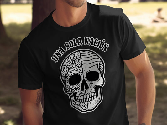 Una Sola Nación Skull Design T-Shirt product