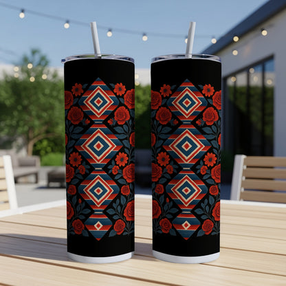 Geometric Rose Patterned Insulated Tumbler product