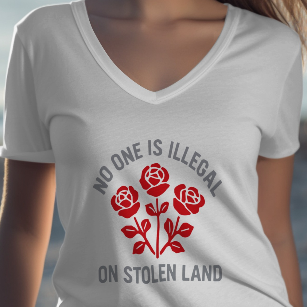 No One Is Illegal On Stolen Land Graphic Tee product