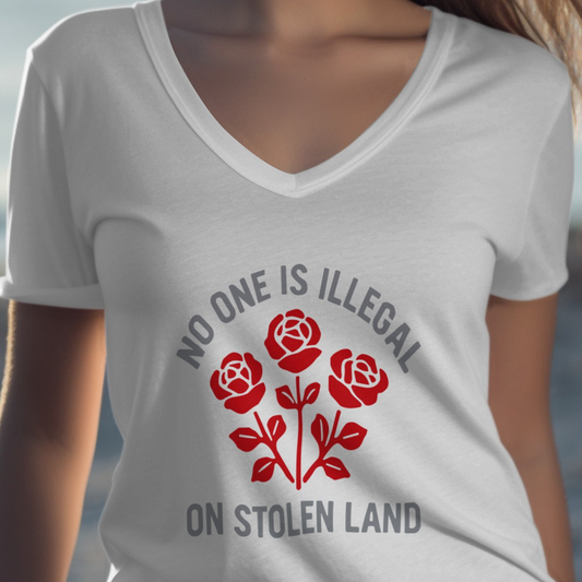 No One Is Illegal On Stolen Land Graphic Tee product