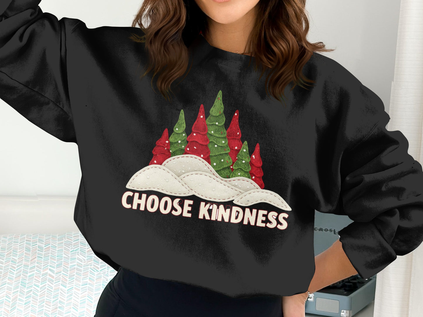 Choose Kindness Christmas Tree Sweatshirt